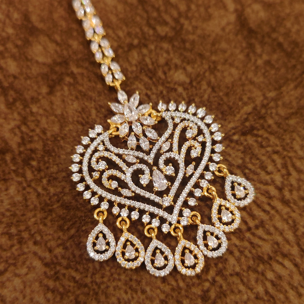 REAL DIAMOND LOOK ALIKE WEDDING MAANG TIKKA