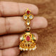 RUBY KUNDAN POLKI GOLD PLATED JHUMKA'S