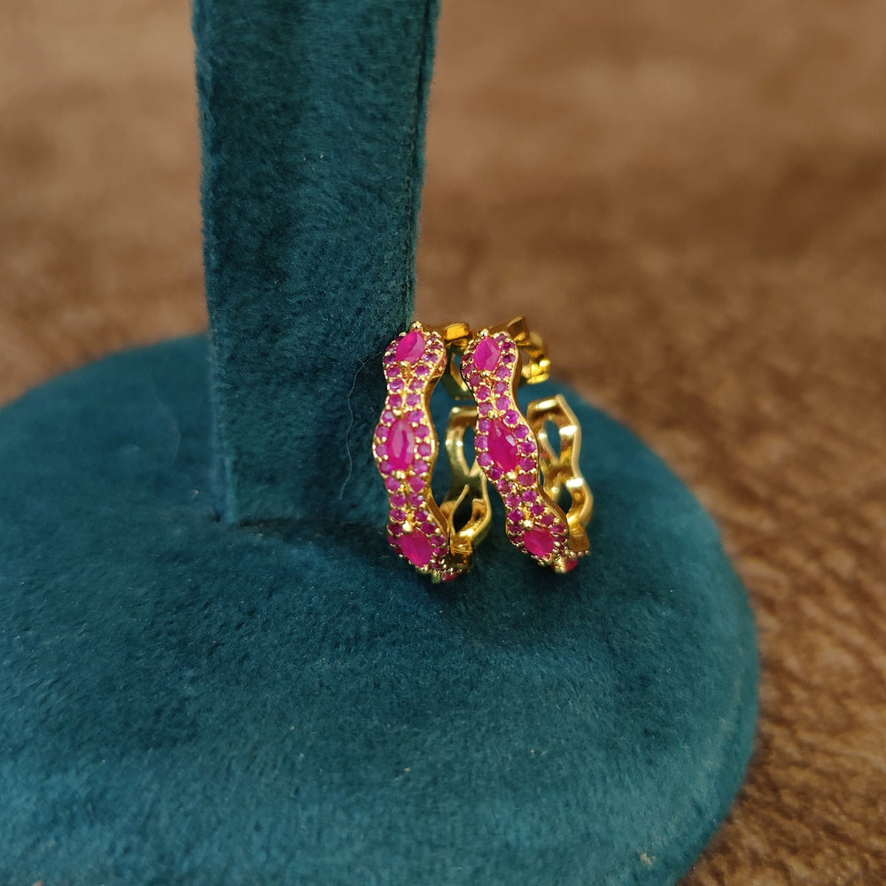 RUBY LOOKALIKE GOLD PLATED TOE RINGS