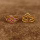 RUBY STONE GOLD PLATED TOE RINGS