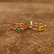 RUBY & EMERALD GOLD PLATED TOE RINGS