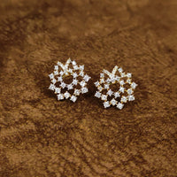 Radiant CZ floral Halo Pendant Set 2
