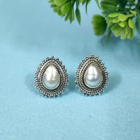 Real Pearl Glow 92.5 Sterling Silver Stud Earrings 3