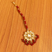 Red Kundan Maangtikka 3