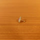Red & White Gold Plated Nose Pin
