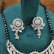 SILVER PLATED CZ STUDDED MANGALSUTRA SET