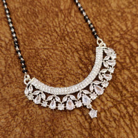 SILVER PLATED DIAMOND LOOK AD MANGALSUTRA 1