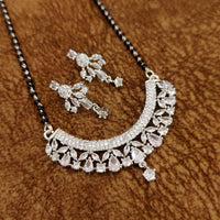 SILVER PLATED DIAMOND LOOK AD MANGALSUTRA 3