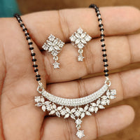 SILVER PLATED DIAMOND LOOK CZ MANGALSUTRA 3