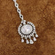 SILVER PLATED DIAMOND LOOK WEDDING MAANG TIKKA