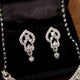 SILVER PLATED DIAMOND PATTERN MANGALSUTRA SET