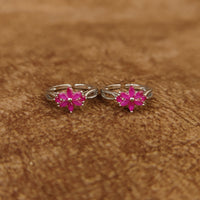 SILVER PLATED RUBY LOOK FINE TOE RINGS 2