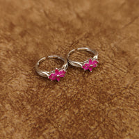 SILVER PLATED RUBY LOOK FINE TOE RINGS 1