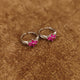 SILVER PLATED RUBY LOOK FINE TOE RINGS