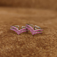SILVER PLATED RUBY MICRO SETTING FINE TOE RINGS 2