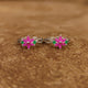 SILVER PLATED RUBY & EMERALD FINE TOE RINGS
