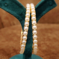 SINGLE LINE SEMI-PRECIOUS PEARL BANGLES 1