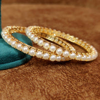 SINGLE LINE SEMI-PRECIOUS PEARL BANGLES 5