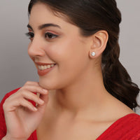 SOLITAIRE LOOK GOLD PLATED 925 SWAROWSKI CZ STUDS 7