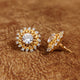 SOLITAIRE LOOK GOLD PLATED DIAMOND LOOK ALIKE STUDS