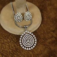 Silver Aura Tear-Drop Pendant Set 3