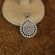 Silver Aura Tear-Drop Pendant Set