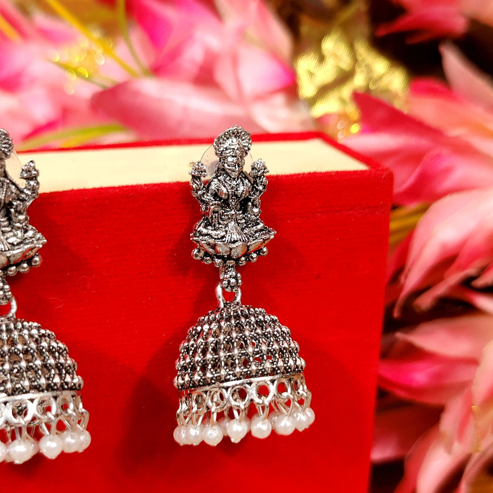 TEMPLE LOOK ANTIQUE OXIDISED JHUMKA'S