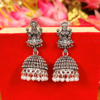 TEMPLE LOOK ANTIQUE OXIDISED JHUMKA'S 2