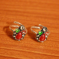 Red Zircon  Toe-Rings for Women 1