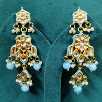 Turquoise Kundan Polki Gold Plated Choker Set 5