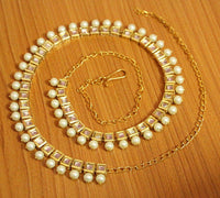 Kundan Meenakari Pearl Gold Look Waistbelt 1