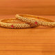 Anti-Tarnish Matt Gold Look Ruby Flower Bangles