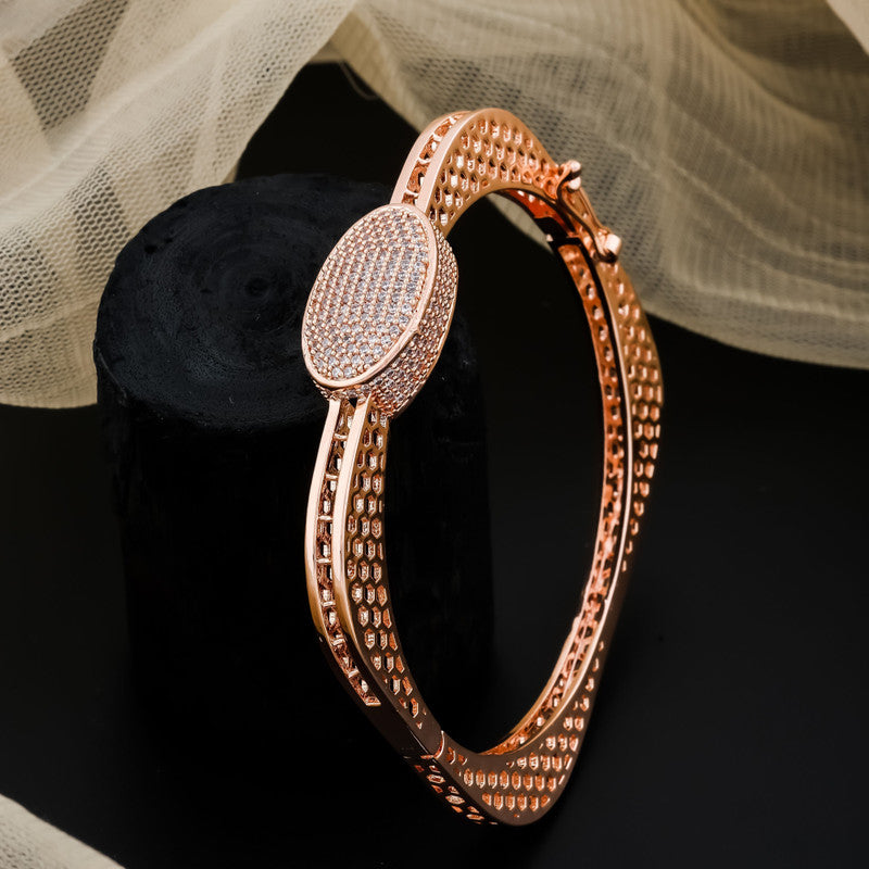 Jewelatoz Brass Rose Gold Bracelet | Free Size | Contemporary | Women