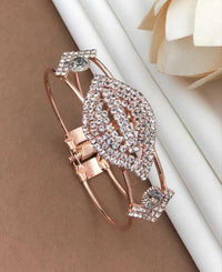 Jewelatoz Alloy Diamond Gold-Plated Bracelet | Free Size | Women 1