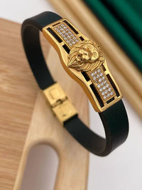 Jewelatoz Alloy, Stainless Steel Diamond Gold-plated Bracelet 2