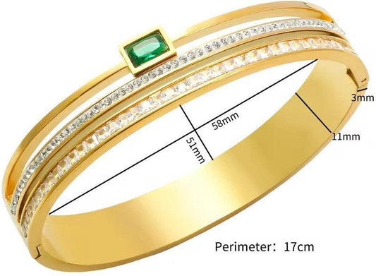 Jewelatoz Stainless Steel Gold-Plated Bracelet | Size 2.4 | Women - handcrafted bracelet for women | Jewelatoz