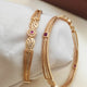 Jewelatoz Gold Plated Diamond Bangle Set | Cubic Zirconia Ethnic Bangles | Pack of 2