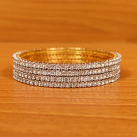 Diamond Look 3Mm Single Line Solitaire Bangles 1