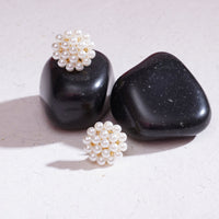 Pearl Gold Look Beaded Studs 2